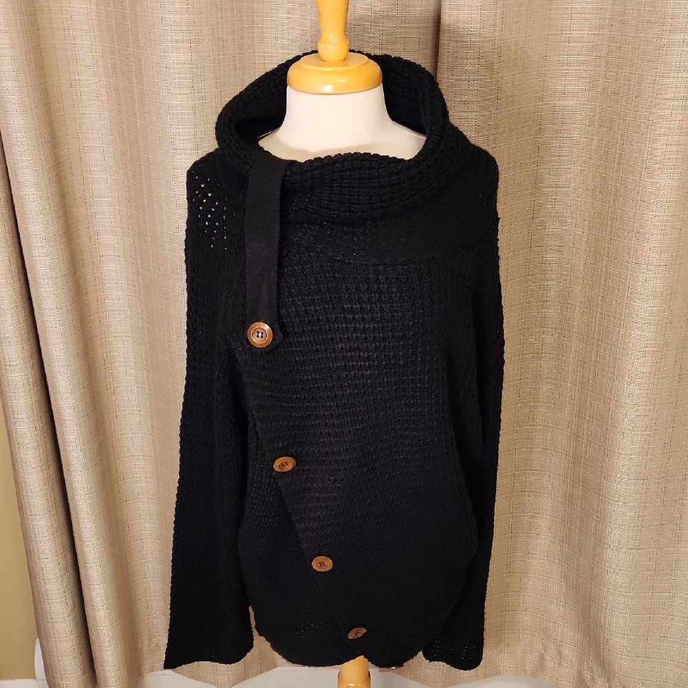 NWT Cozy Cowl Neck Black Sweater